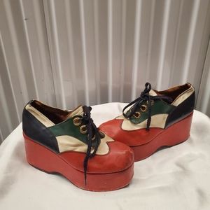Vintage 1970’s Multi Color Platform Shoes